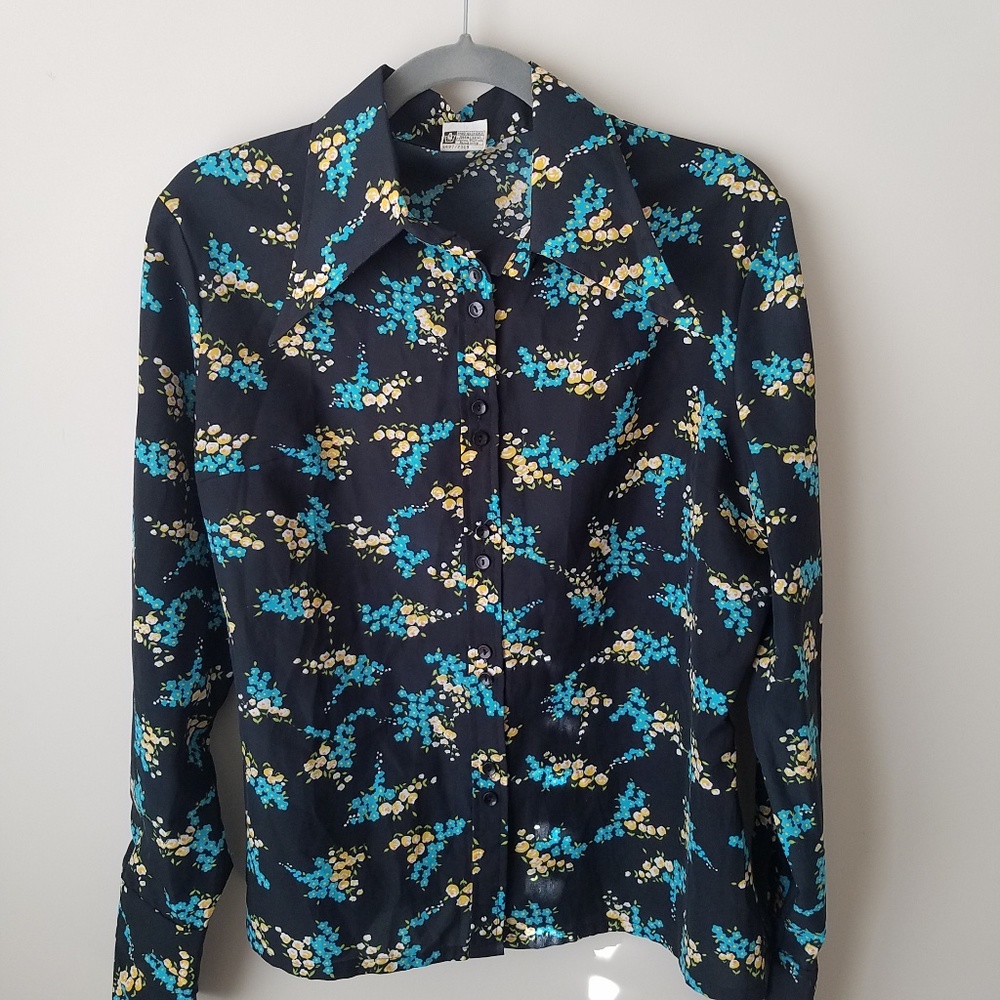 Vintage Floral Button Down Shirt